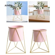 [ Plant Holder Stand Flower Pot Decor ,Round ,Geometric Flower Pot Shelf Flower Basket for Home Living Room Patios