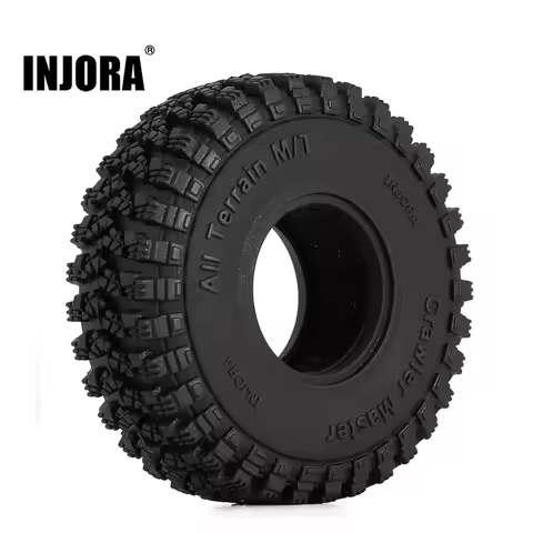 INJORA RC Wheel Tires 1.0 All Terrain Type 58*20mm Upgrade for 1/24 RC Crawler Car Axial SCX24 TRX4M