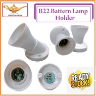 B22 Battern Lamp Holder / B22 Angle Battern Holder Light Bulb Socket Base White / B22 Pemengang Lamp