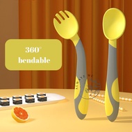 Misuta 360° Bendable baby training spoon and folk set