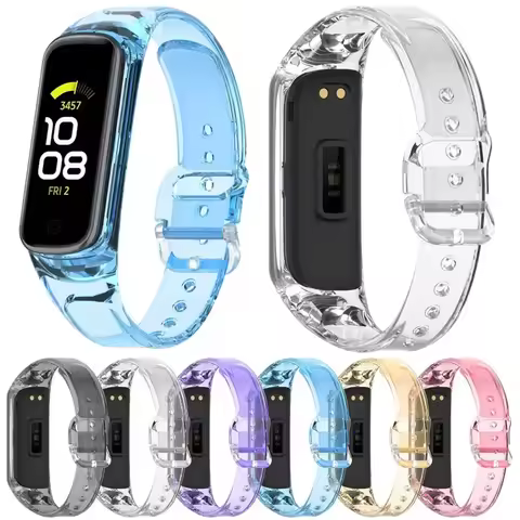 Transparent Silicone Strap For Samsung Galaxy Fit 2 SM-R220 Discoloration Band Replacement Smart Bra