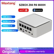 SZBOX Ryzen 5 6600H MINI PC Windows 11 DDR5 4800Mhz NVME SSD USB4.0 WIFI6 BT5.2 Game Office Computer