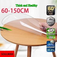 Round Transparent Table Protector waterproof round table cloth clear plastic cover for dining table 