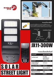 Eagle Star JX11 Street light ไฟโซล่าเซลล์ รุ่นไฟถนน มี CRI แสงสมจริงเหมือนธรรมชาติ IP65 รับประกัน 2 