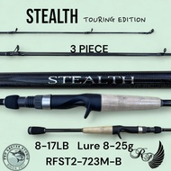 ROD FORD STEALTH TOURING EDITION 3piece BAITCASTING FISHING ROD Travel rod