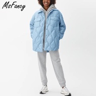 Msfancy Sky Blue Jacket Women Spring Harajuru Style Lapel Pockets Coats Mujer 2022 Casual Femme Manteau Outwear
