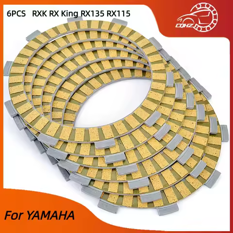 CQHZJ 6PCS Motorcycle Friction Clutch Fricttion Plates Steel Discs For Yamaha RXK RX King RX135 Clut