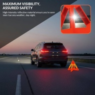 Reflective Triangle Warning Sign Red Tripod Folded Stop Sign Emergency Breakdown Triangle Warning To