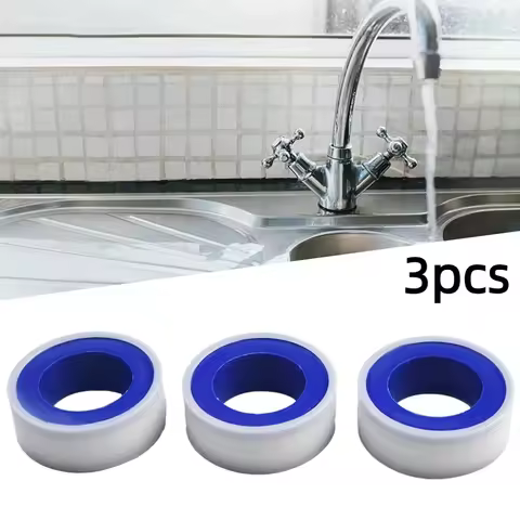 3Pcs White Pipe Thread Seal Raw Material Tape Faucet Sealing Thread Tape PTFE Roll Plumbing Plumber 