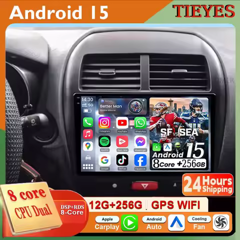 Android 15 For Mitsubishi ASX 1 2010-2016 2K QLED Stereo Car Radio Multimedia Video Player GPS AI Vo