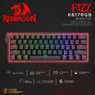 Redragon Mechanical Gaming Keyboard 60% Black Fizz - K617Rgb