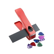 Guitar Pick Punch Pick Maker Guitar Pick Cutter with 2 Pick Strips Sheet for Guitar Pick Making Tool