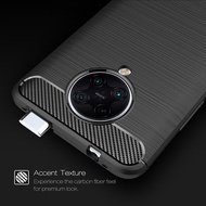 Carristo Xiaomi Pocophone F2 Pro Poco F2 Pro Back Case Cover Carbon Fiber Brushed TPU Silicone Soft 