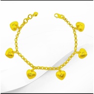 original zhulian rantai tangan gold plated emas 999 @24k (BT8572)