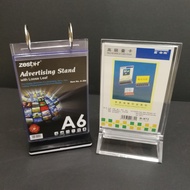 Desktop Display Card Acrylic Holder A6 / A5 / 6R / Advertising stand Loose leaf A6