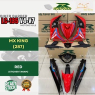 RAPIDO Coverset Yamaha Lc135 V4 V5 V6 V7 Mx King (287) Merah Body Coverset Sticker Tanam