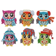 [Jewel Cross Stitch Sticker/Winter Owl] Owl Sticker / Jewel Cross Stitch / Bead Cross Stitch / Jewel Cross Stitch Set