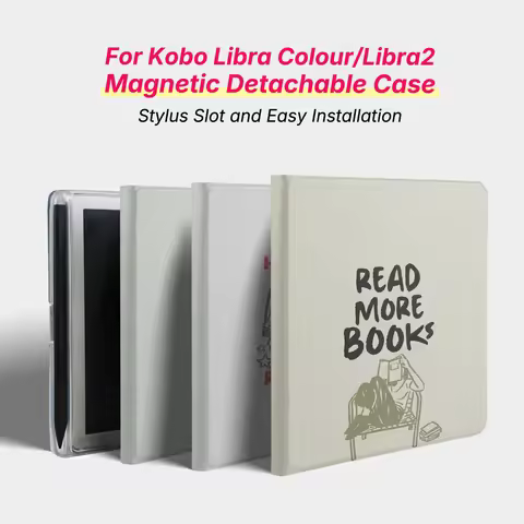 Murmole Cover for Kobo Libra Colour Kobo Libra2 Detachable Magnetic Case Cover Acrylic Clear Back Sl