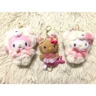 Sanrio Hello Kitty White Bear And Set Tanned Mermaid Keychain