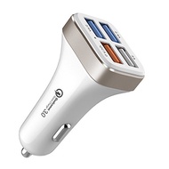 New car charger qc3.0+2.4usb car charger fast charger metal car charger mobile phone charger one-to-