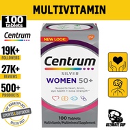 Centrum, Silver, Women's Multivitamin for Women 50 Plus, Multivitamin/Multimineral Supplement , 100 Count