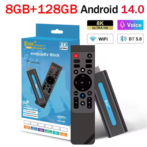 TV Stick TV98 ATV RK3518 Android 14.0 8K Ultra HD Dual WiFi 4G 5G 8GB+128GB Rockchip RK3518 Quad Cor