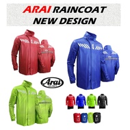 Arai AR04 New GIVI DESIGN Raincoat Baju Hujan &amp; Seluruh Set. Size S To 5XL Waterproof RainJacket ARAI Double layer RC004