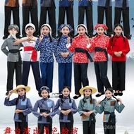 Guerrilla Children's Costume Chicken Feather Letter Red Army Little Hero Rain Lai Wang Er Xiaocungu 