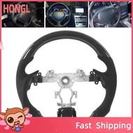 honglai8 Carbon Fiber Steering Wheel Perforated Leather Balck Stitching for G37 G37x G25 G35 4 Door 