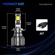 ESSGOO หลอดไฟไฟหน้ารถมอเตอร์ไซค์แบบ LED N74 H4 H7 H11 9005(HB3) 9006(HB4) ไฟ LED สำหรับรถยนต์ไฟสูง/ต