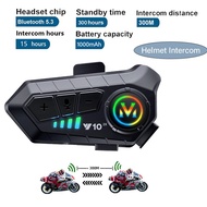 YP10 2X Wireless Bluetooth5.3 Motorcycle Helmet Intercom Headset Waterproof 300 m Intercomunicador S