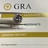 Batu Moissanite Diamond VVS1 Berlian Sertifikat GRA USA Asli