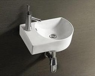 [ 新時代衛浴 ] 壁掛臉盆，別致款式，極簡造型HL-600-41cm