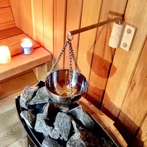 SPA Sauna Aromatherapy Oil Bowl Steam Stainless Steel Sauna Bowl Aroma Cup Essential Oil Heating pot