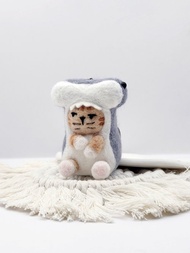 珮寧手作│錘頭鯊貓咪.鯊魚貓│羊毛氈.鑰匙圈.吊飾.掛件│