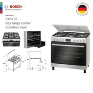 Bosch Hgw3Asq50M Freestanding Gas Cooker 5 Tungku