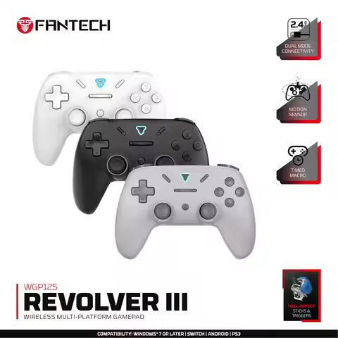 FANTECH WGP12S Gamepad 2.4G Wireless Gaming Controller Hall-Effect Triggers & Joystick Polling 1000H