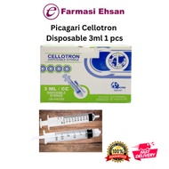 Picagari Cellotron Disposable Syringe Luer Lock / Luer Slip 3ml (1s)