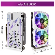 AISURIX การ์ดจอ VGA RX 580 8GB ddr5 256Bit 2048SP การ์ดจอเล่นเกม Version e-sports RGB RX580 VGA