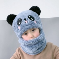 W Winter Children Hats Boys Girls Warm Hats Bib Hats Integrated Baby Warm Windproof Cover Face Ear P