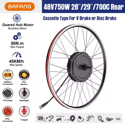 [US Stock] Bafang G020 48V 500W G0900 48V 750W Rear Hub Motor 135-142mm 20/26/27.5/700C