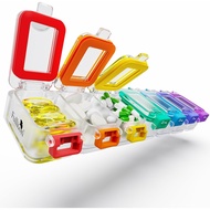 [sgstock] Fullicon Moisture Proof Travel Pill Case, 7 Day Extra Large Pill Organizer with Strong Hin