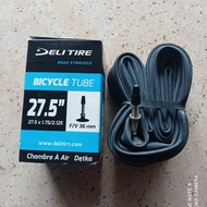 Inner Tube 27.5 X 1.75/2.125 27.5X1.75 DELI TIRE SWALLOW PRESTA FV 36MM ORIGINAL BEST QUALITY