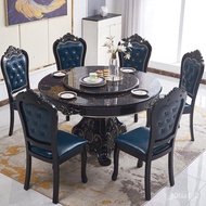 superior productsModern European Style Dining Tables and Chairs Set Marble round Table Light Luxury Dining Table round E