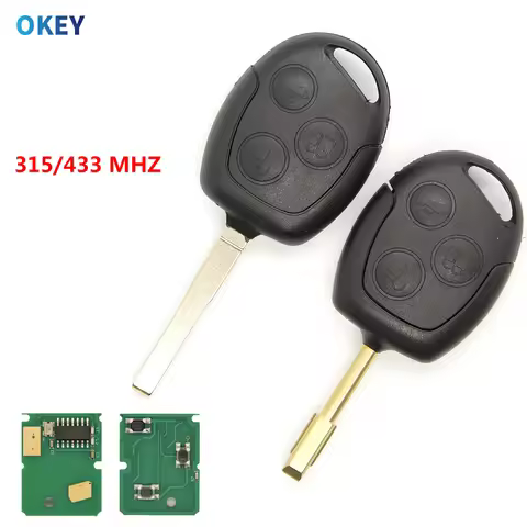 Okey Remote Car Key 315/433MHz Replace For Mondeo MK3 Focus Fiesta Fusion Galaxy C-Max S-Max 4D60/ID