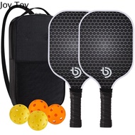 JOY TOY พื้นผิวไฟเบอร์กลาส ไม้พาย pickleball แบบพกพาได้ พร้อมกระเป๋าพกพา ไม้ pickleball แข็งแรงทนทาน