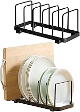 MINGFANITY 2 Pack Plate Home Accented Storage Rack, Plate Holders Organizer, Metal Dish Storage Dyin