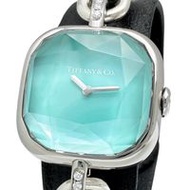 TIFFANY & Co. 五金手錶 73331269，不鏽鋼/銀色石英機芯，藍色錶盤，女士