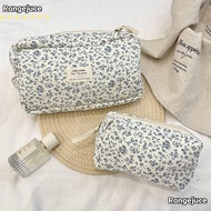 RANGEJUCE Makeup Bag, Floral Print Handheld Cosmetics Bag, High Quality Begonia Flower/Rose Handbag 
