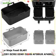 MOLIHA Air Fryer Basket, Rectangle Silicone Air Fryer Baking Tray, Reusable Rectangle Basket Contain